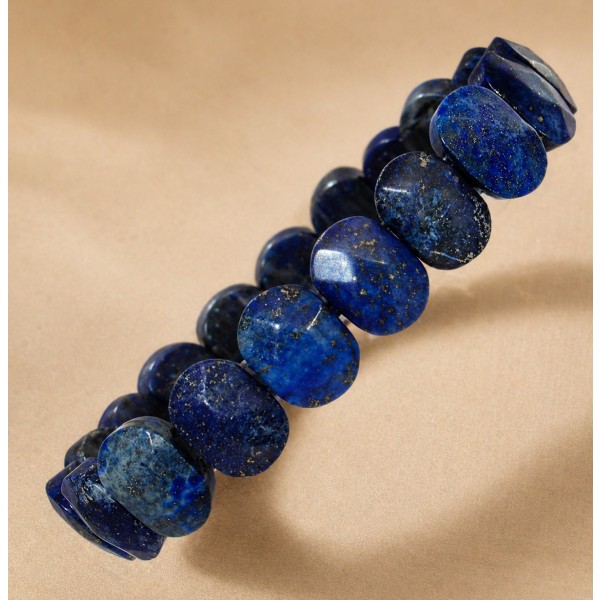 Lapislazuli Armband azurblaue Lapis Edelsteine 185ct 