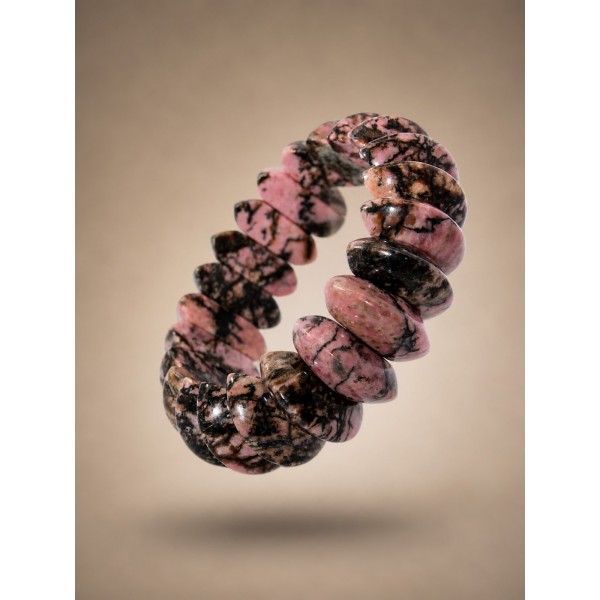 Rhodochrosit Armband altrosa braune nat. Edelsteine 570ct