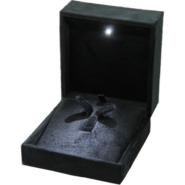 Schmuck Verpackung LED  schwarz Samt mit Beleuchtung  Armband Ohrring