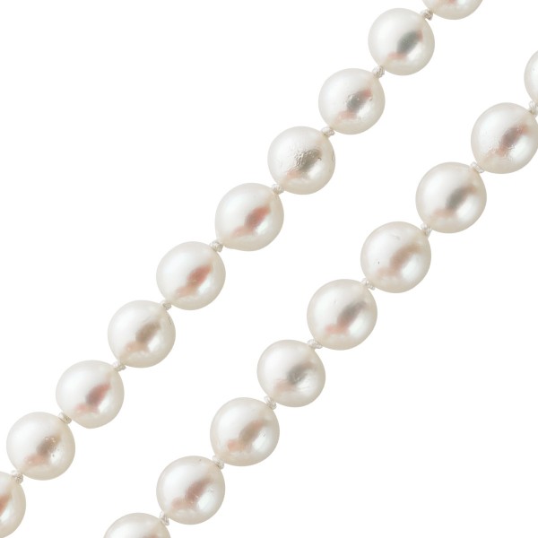 Perlenkette Japanischen Akoyaperlen 6,6-6,9mm endlos geknüpft