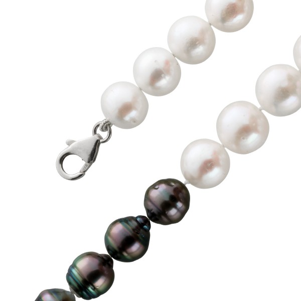 Perlenkette Südseeperlen 10,3-11mm Barocke Tahitiperlen 9,6-10,9mm
