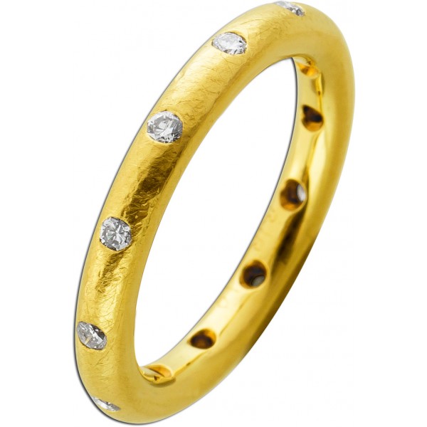 Memoirering Gelbgold 750 Diamanten 0.24ct. LAPPONIA Design