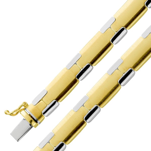  Armband Gold Weißgold 585 14 Karat Bicolor