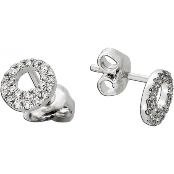 Brillant Ohrstecker Weißgold 375 9 Karat Diamanten 0.50ct W I1 