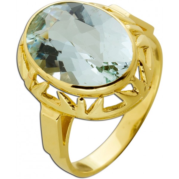 Aquamarine ring oval sales