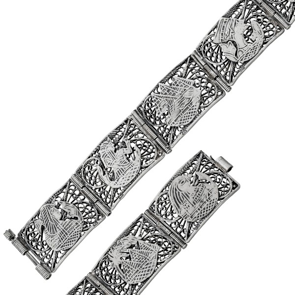Ägyptisches Armband Silber 925 Pharao Antikschmuck