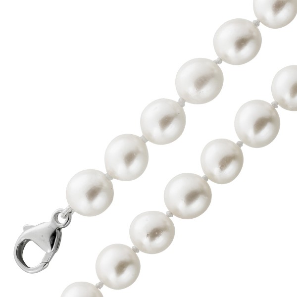 Perlenkette japanische Akoyaperlen 8mm Silber 925 