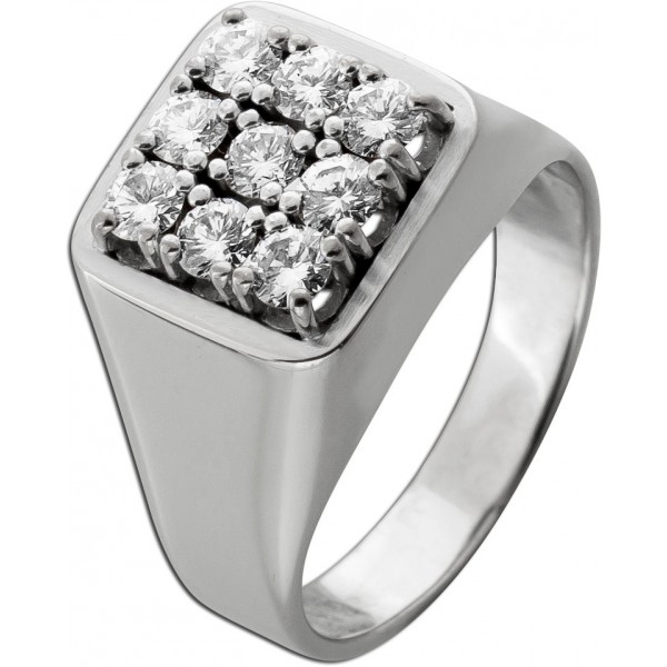 Brillant Ring Weissgold 750 18K Diamanten 0.75ct Kleinfingerring