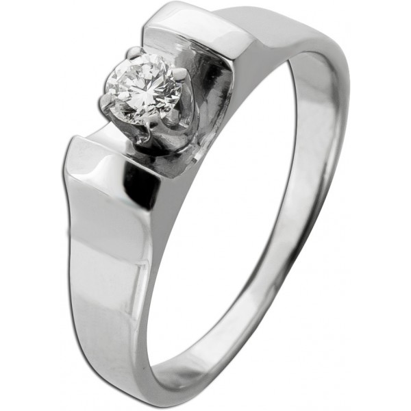 Verlobungsring Weißgold 585 14K Brillant Antikschmuck