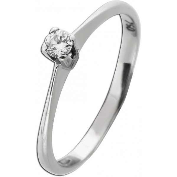 Verlobungsring Weißgold 750 18K Brillant Antikschmuck