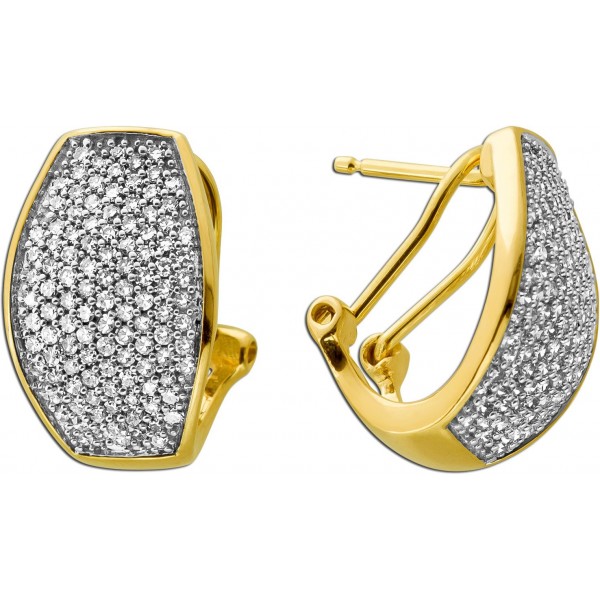 Brillant Ohrstecker Gold 585 Weißgold 14K Diamanten 1.20ct 