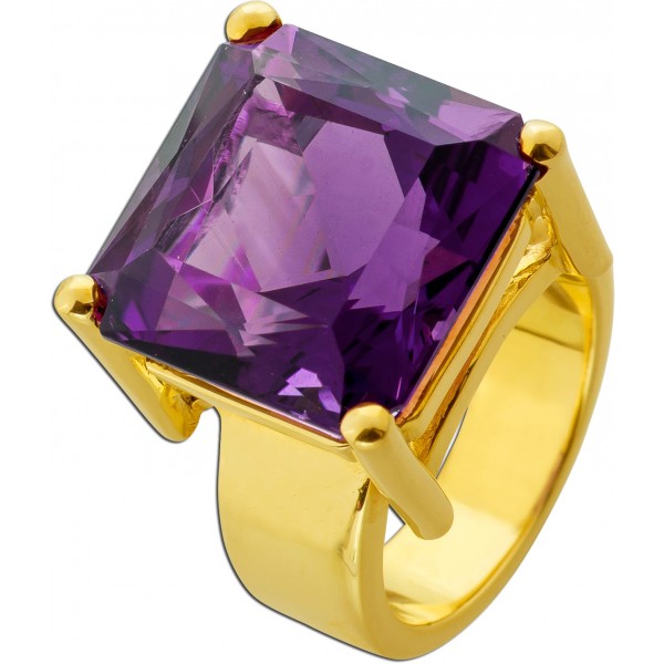Amethystring Gold 585 14 Karat violett lila Edelstein 28ct