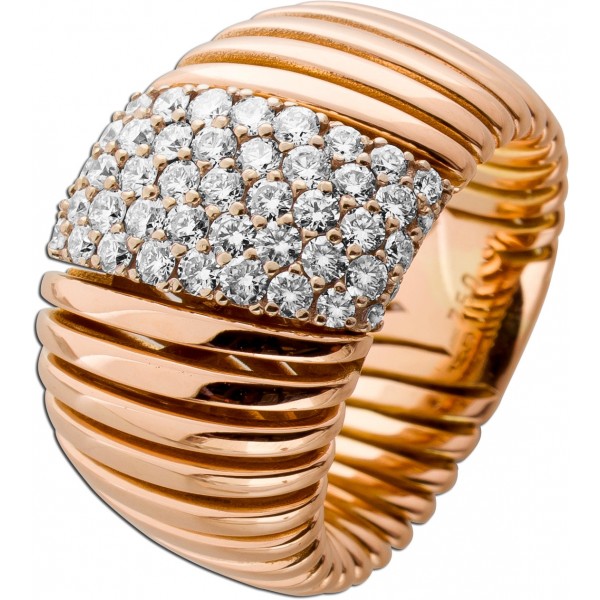 Brillantring Rosegold 585 14 Karat Natur Diamanten 2.2ct