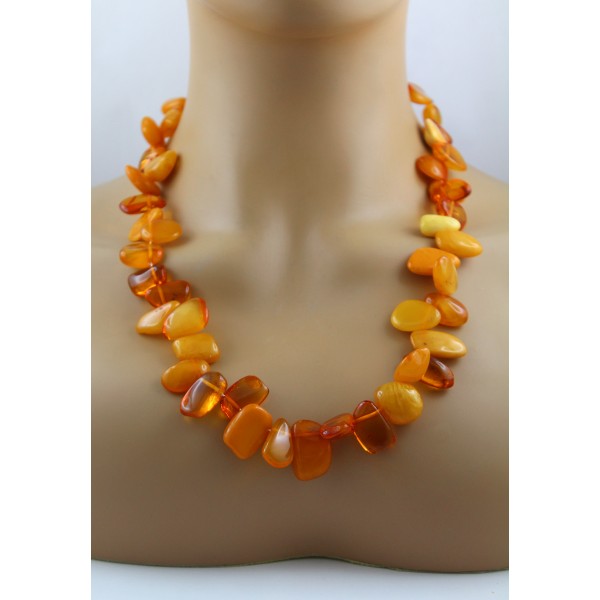 Bernstein Kette Butterscotch Soda Edelsteine 300ct. Antikschmuck
