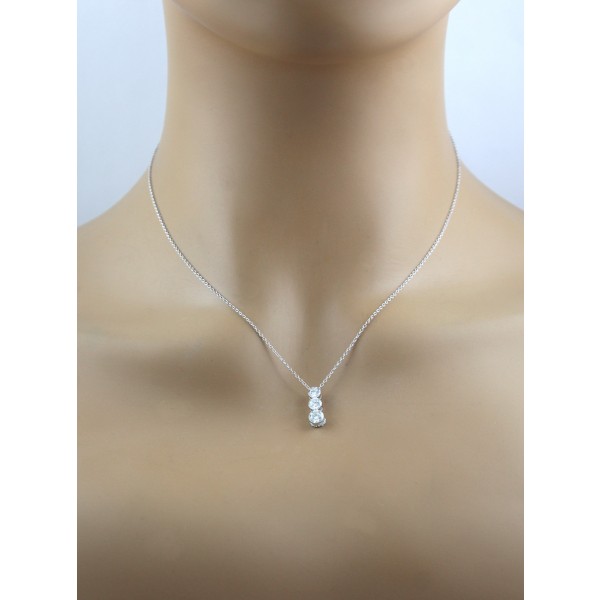 Brillant Anhänger Kette Weißgold 585 Platin 950 Lab Grown Brillanten 1ct