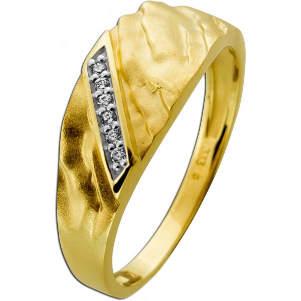 Brillantring Gold 333 8K Brillanten 0.06ct Lapponia Look