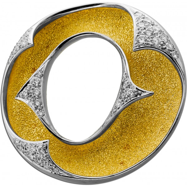 Diamant Anhänger Gold 750 18K Brillanten 1.1ct 