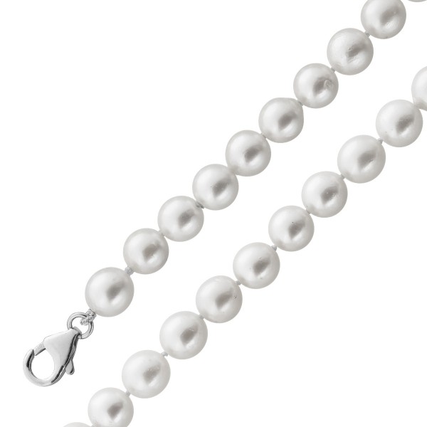Perlenkette 56cm Akoyaperlen 8-7.8mm Silber 925