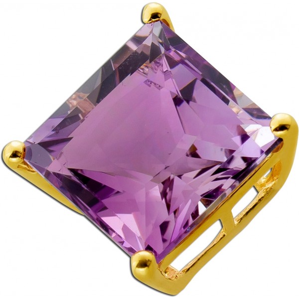 Amethyst Anhänger Gold 585 14K lila Edelstein 16.3ct