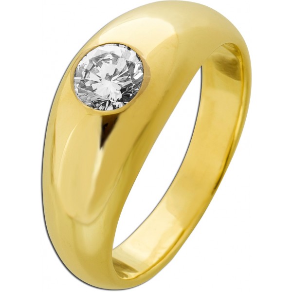 Solitärring Gold 585 14K Solitär Brillant 0.80ct