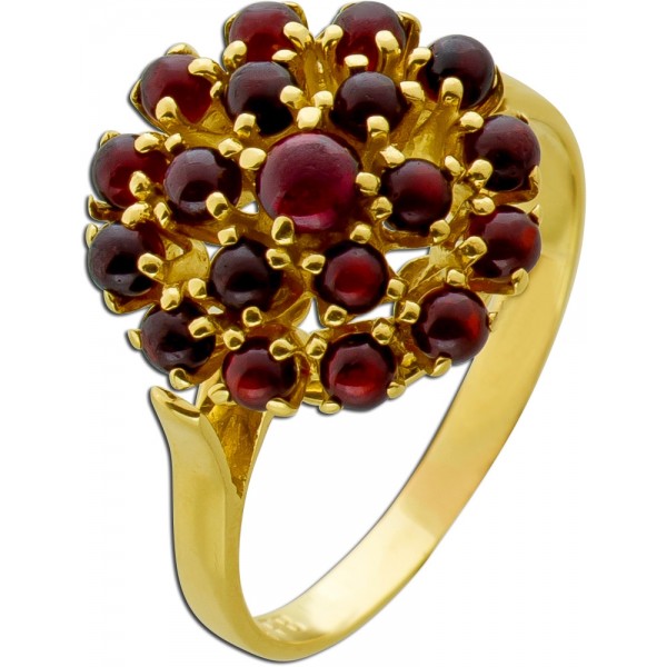 Rubinring Gold 585 14K rote Rubin Edelsteine 3.33ct Antikschmuck