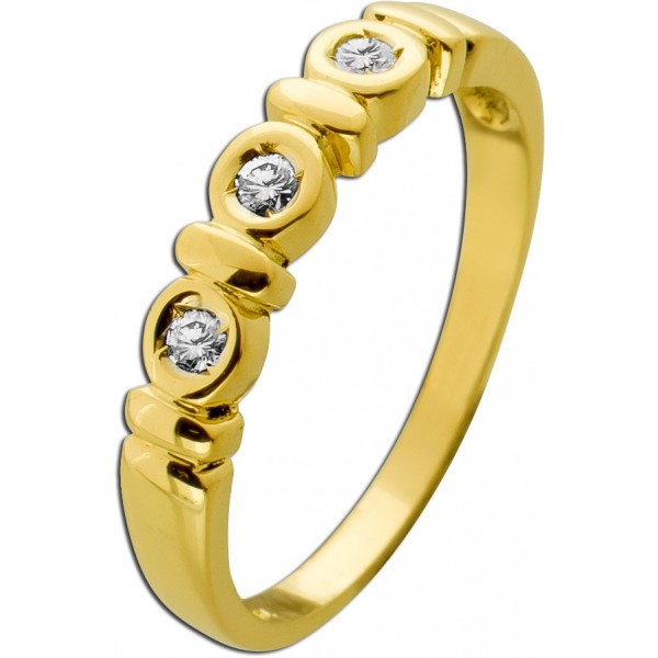Brillantring Gold 750 18 Karat Brillanten 0.20ct