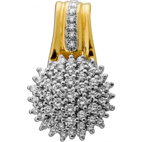 Brillant Anhänger Gold 585 14 Karat Brillanten 1.80ct