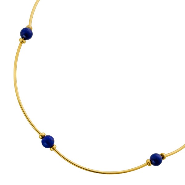 Lapislazuli Collier azurblaue Lapislazuli Edelsteine Antikschmuck