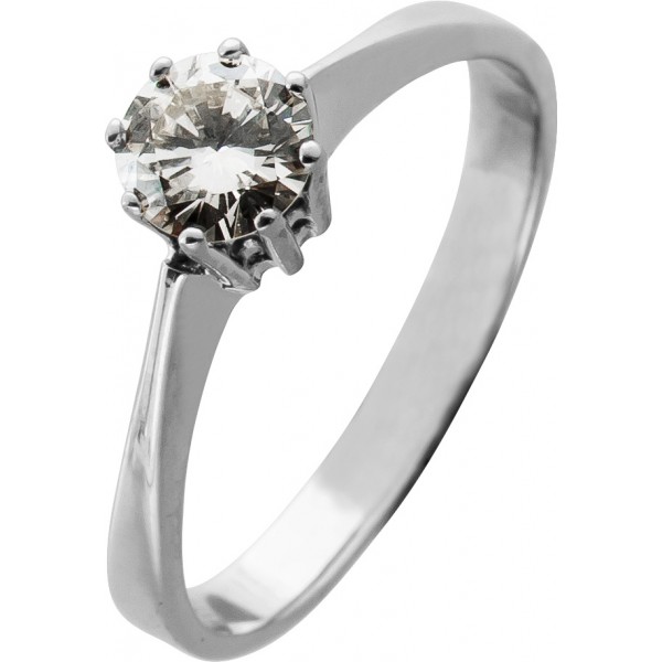 Verlobungsring Weißgold 585 14K Solitär Brillant 0.65ct ca
