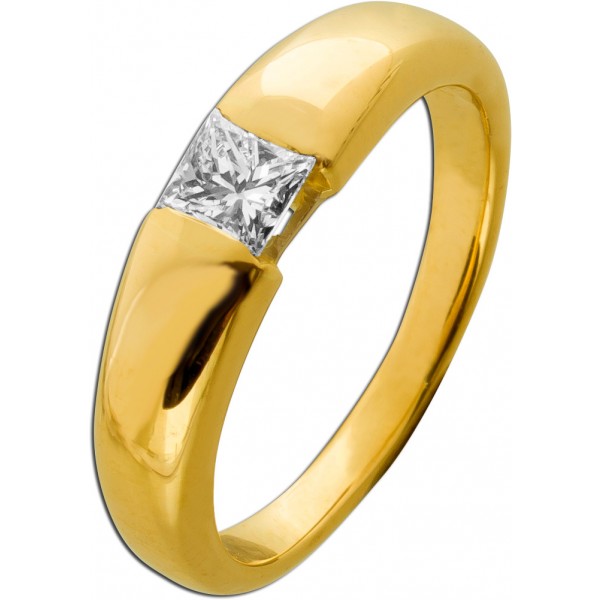 Solitärring Gold 750 18K Diamant 0.48ct Lupenrein
