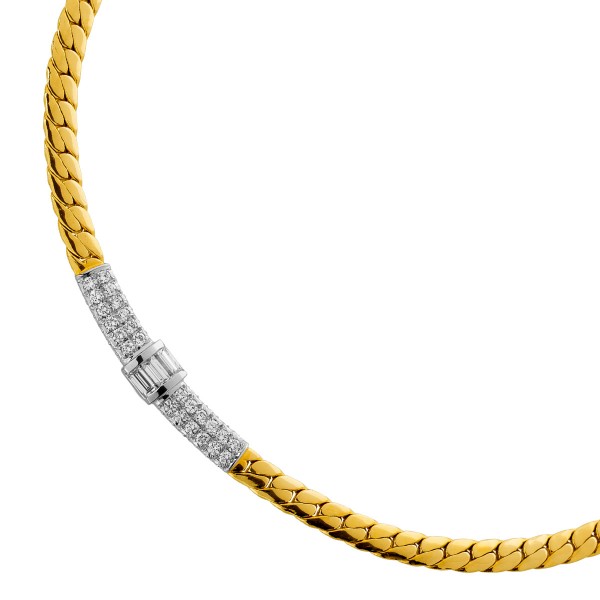 Brillant Collier Gold 585 14K Diamanten 1.65ct.