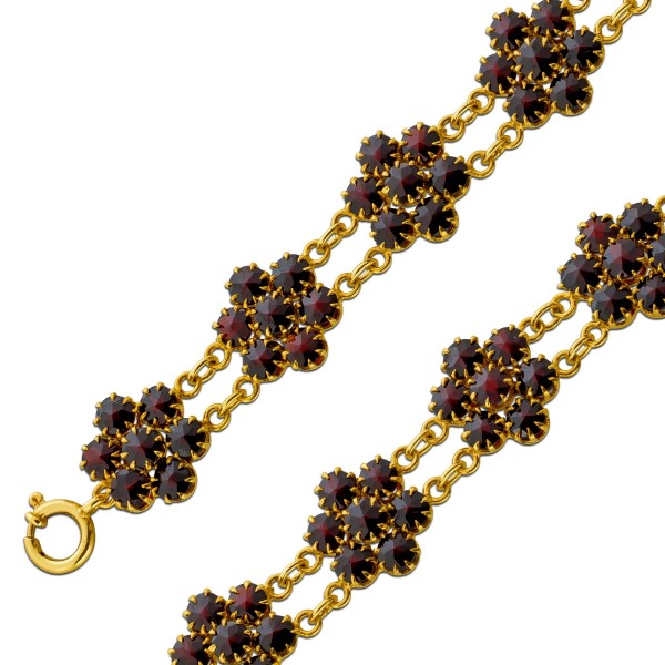 Granat Armband Gold 333 8K weinrote Granat Edelsteine 5ct 