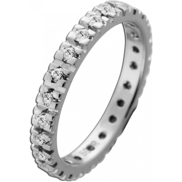 Memoire Ring Weißgold 585 14K Brillanten 0.72ct Vorsteckring