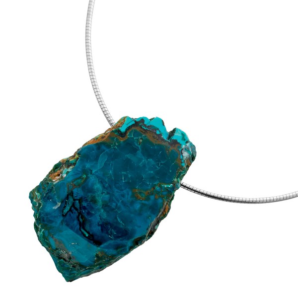 Opal Halsreif Silber 925 Atakama Opal Edelstein 160ct 