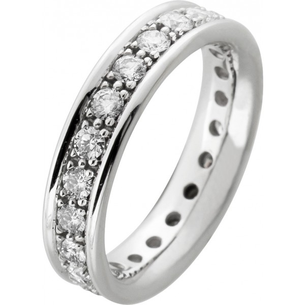 Memoire Alliance Ring Weißgold 585 14K Brillanten 1.6ct lupenrein