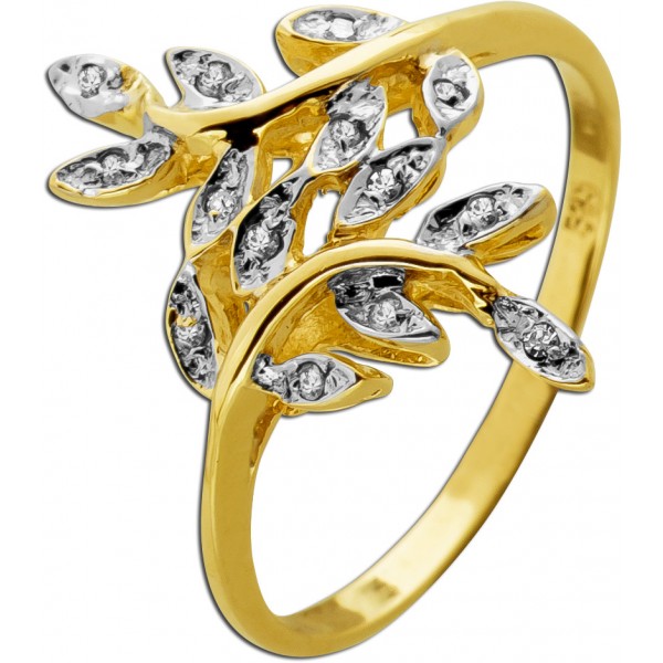 Diamantring Gold 585 14 Karat Diamanten 0.07ct