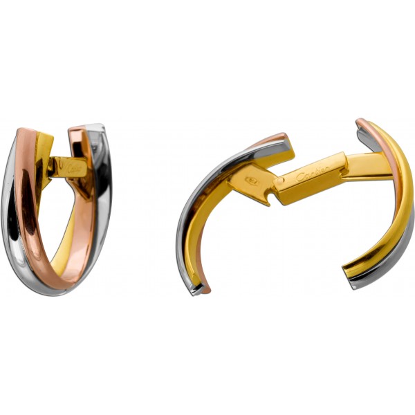 Cartier Trinity Manschettenknöpfe Gold Rosegold Weißgold 750 18K Maison Cartier