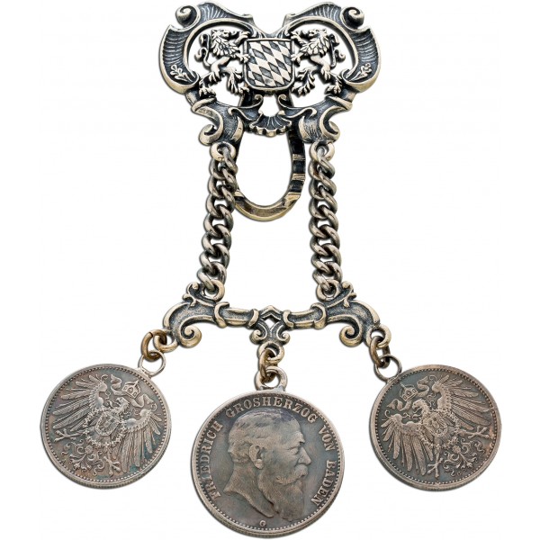 Jäger Trachten Schmuck Silber 900 Friedrich Grosherzog Antikschmuck