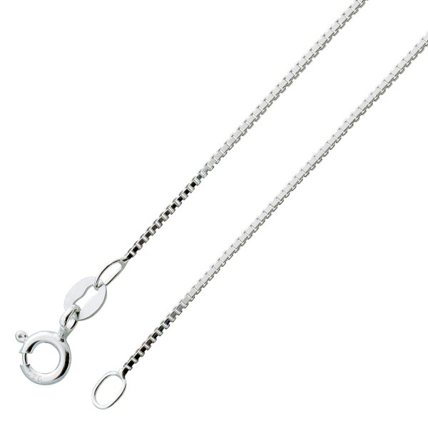 UNO A ERRE Venezianerkette Halskette Silbercollier Silberkette 925 poliert rechteckig _01
