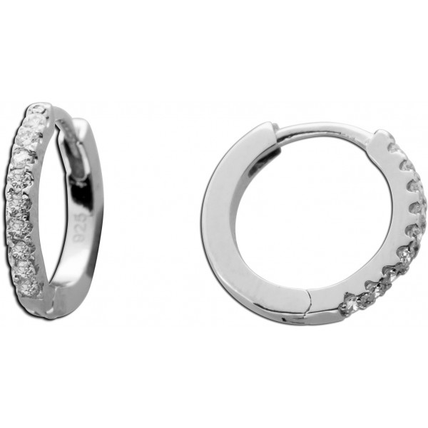 Diamant Creolen Silber 925 Labor Diamanten 0.14ct