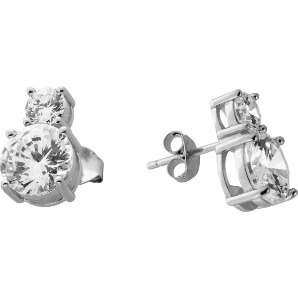 Zirkonia Ohrringe Silber 925 weiße Zirkonia Steine