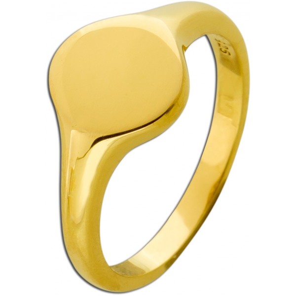 Siegelring Silber 925 1 Micron Gold vergoldet 