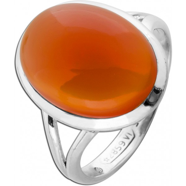 Carneol Ring Silber 925 roter Natur Edelstein 10ct