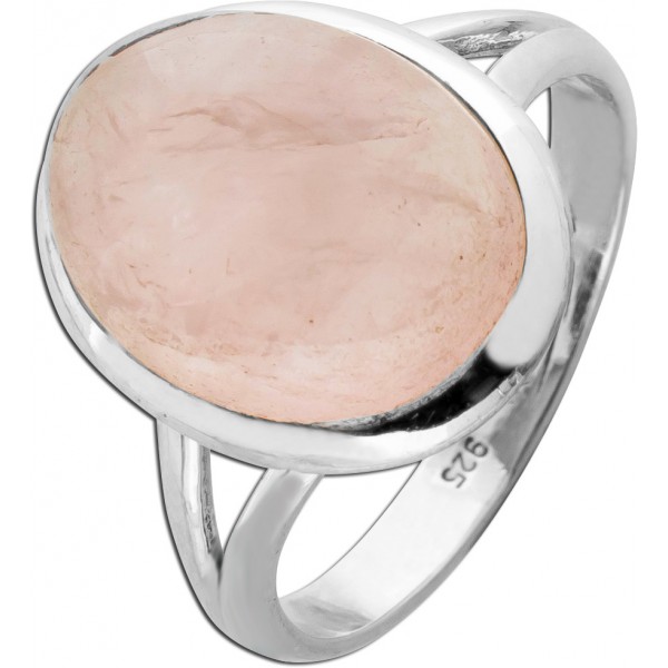 Rosenquarz Ring Silber 925 rosa Edelstein 10ct