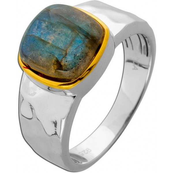 Labradorit Ring Silber 925 blauer Natur Labradorit Edelstein 4.6ct