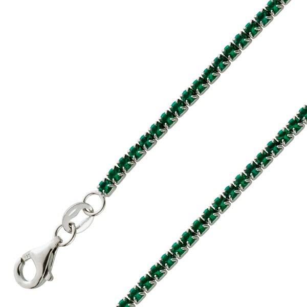 Tennis Armband Silber 925 grüne Zirkonia rhodiniert Damenschmuck