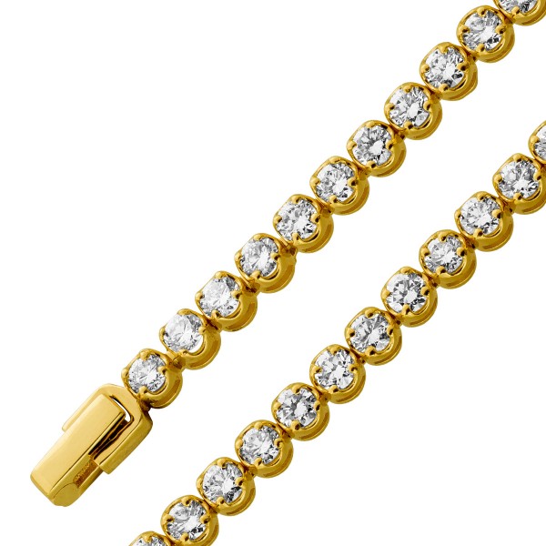 Tennisarmband Silber vergoldet Lab Grown Diamanten 5.0ct