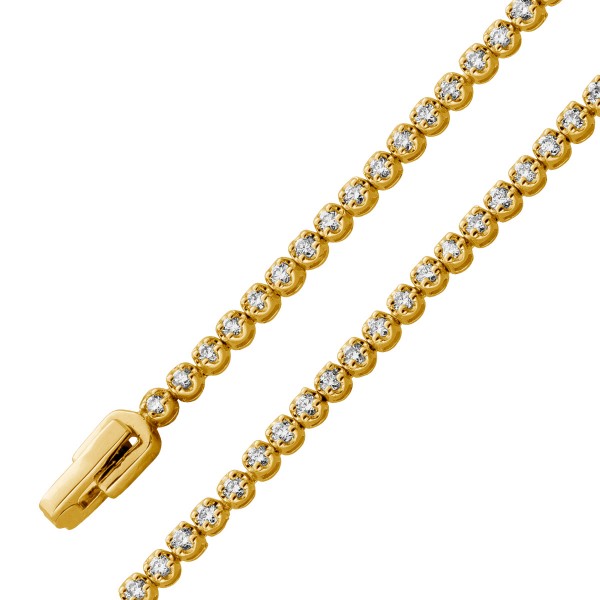 Tennisarmband 1ct Silber vergoldet Lab Grown Diamanten Brillanten