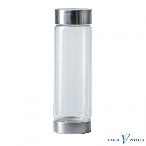VitaJuwel ViA Ersatz Flasche Glaszylinder 2 Edelstahl Schraubverschlüssen  