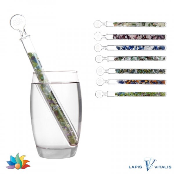 Edelsteinwasser 7 Vitalstäbe LUXUS MEGA SET Edelstein ENERGIE Wasser 